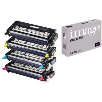 Dell 593-1017 Toner Cartridges Multipack Replacement with Free Paper (3110CN / 3115CN)