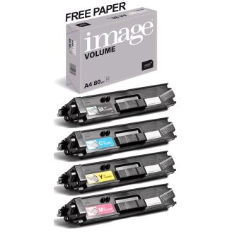 Brother TN326 Toner Cartridges Multipack Replacement with Free Paper (High Capacity)