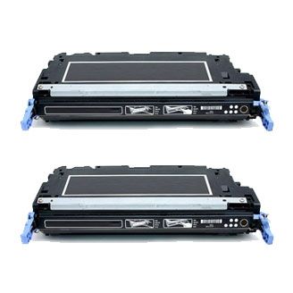 Compatible HP 501A Black Toner Cartridge (Q6470A) (2 Pack)
