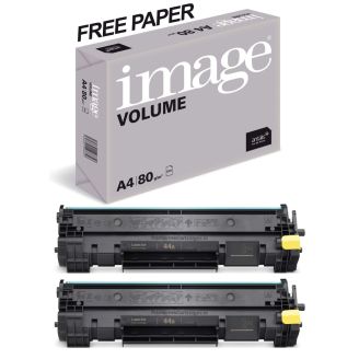 HP 44A Toner Cartridge Replacement with Free Paper (CF244A) - 2 Pack