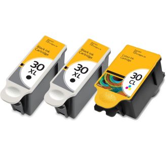 Compatible Kodak 30XLB Black & 30XLC Colour 3 Pack