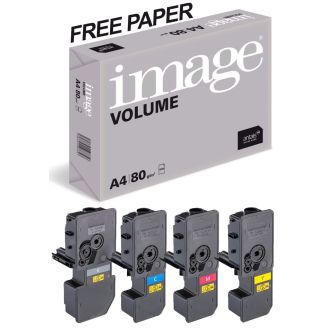 Kyocera TK5240 Toner Cartridges Multipack Replacement with Free Paper