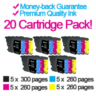 Compatible Brother LC985 INK - 20 Pack