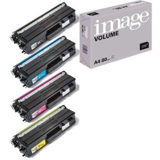 Brother TN426 Toner Cartridges Replacement with Free Paper (Extra High Capacity) - 4 Pack