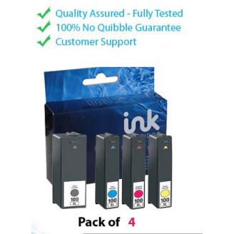 Compatible Lexmark 100XL 4 Pack