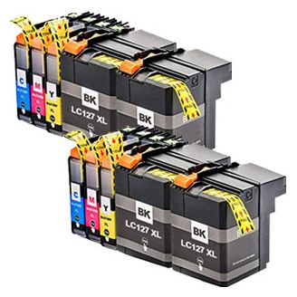 Compatible Multipack Brother LC127XL / LC125XL Ink Cartridges - 10 Pack