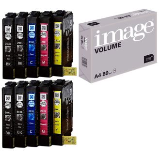 Epson 29xl Multipack Ink Replacement with Free Paper (Strawberry) - 10 Pack