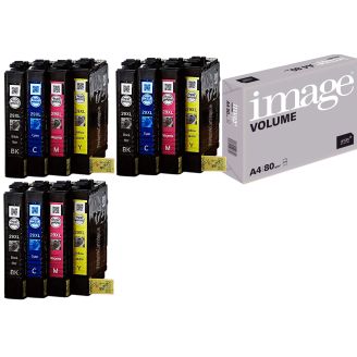 Epson Ink 29xl Multipack Replacement with Free Paper (Strawberry) - 12 Pack