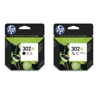Original High Capacity HP 302XL Multipack Ink Cartridges
