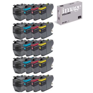 Brother LC3219XL Ink Cartridges Replacement with Free Paper - 20 Pack