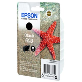 Original Epson 603 Black Ink Cartridge - (C13T03U14010)