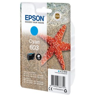 Original Epson 603 Cyan Ink Cartridge - (C13T03U24010)