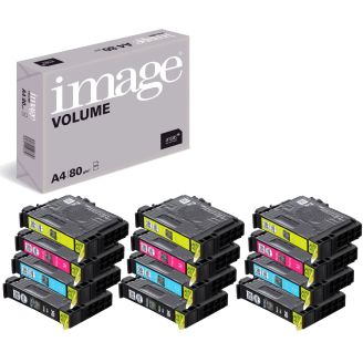 Epson Ink 603xl Multipack Replacement with Free Paper (Starfish) - 12 Pack