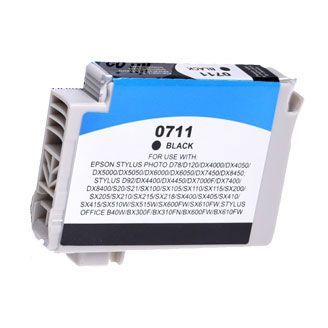 Epson T0711 Black Ink Cartridge Replacement (Cheetah)