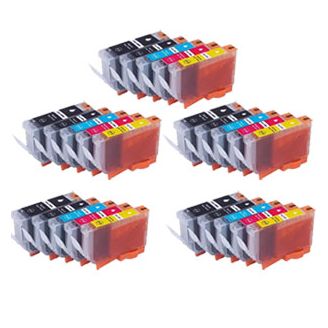 Compatible Canon CLI8 B/C/M/Y/PGI5 Ink - 25 Pack