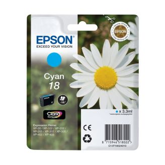 Original Epson 18 Cyan Ink Cartridge