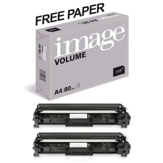 HP 94X Toner Cartridge Replacement with Free Paper (CF294X) - 2 Pack