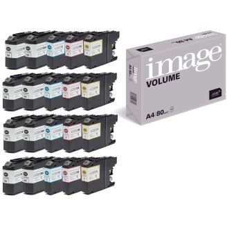 Brother LC223 Ink Cartridges Replacement with Free Paper - 20 Pack