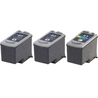 Canon Ink 40 41 Cartridges Replacementr Refills (PG 40XL & CL 41XL) - 3 Pack