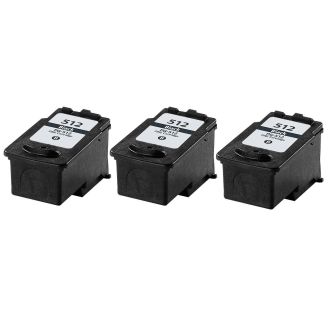 Replacement Pixma Canon Ink 512 Cartridges - 3 Pack (PG 512XL)