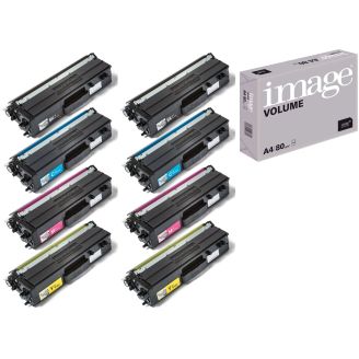 Brother TN423 Toner Cartridges Replacement with Free Paper (High Capacity) - 8 Pack
